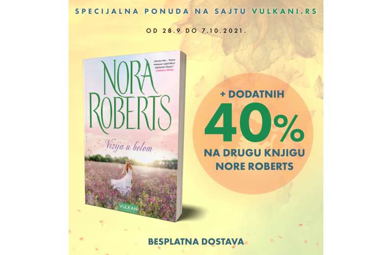 Posebna pogodnost uz kupovinu nove knjige Nore Roberts