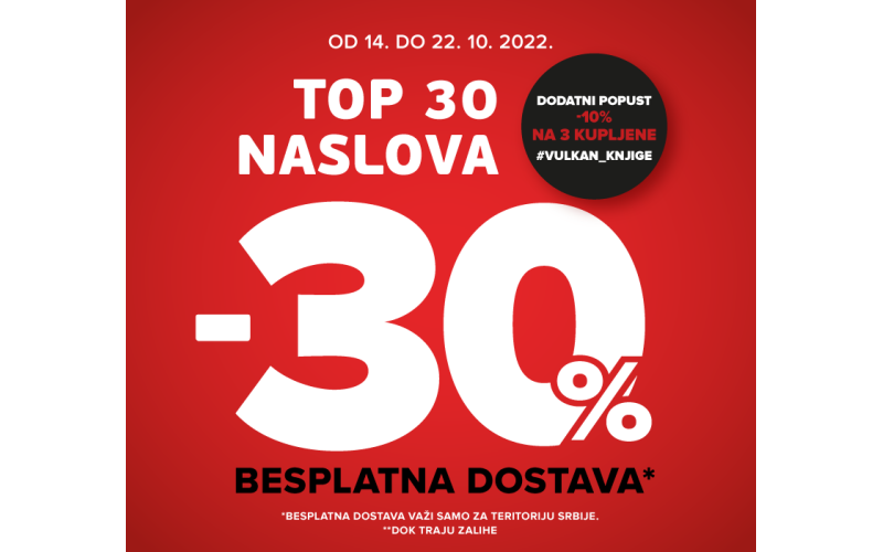 TOP 30 VULKANOVIH NASLOVA NA POPUSTU OD -30%