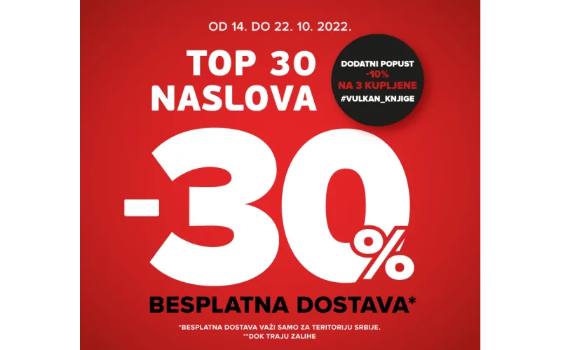 TOP 30 VULKANOVIH NASLOVA NA POPUSTU OD -30%