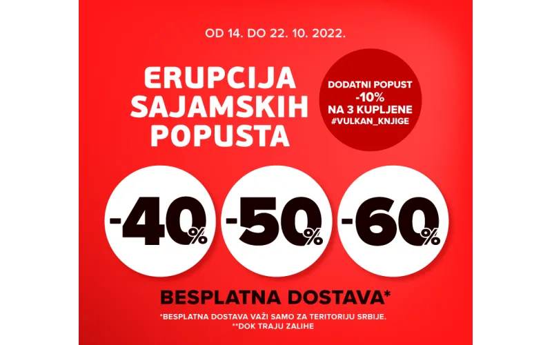ERUPCIJA SAJAMSKIH POPUSTA 40%, 50%, 60%