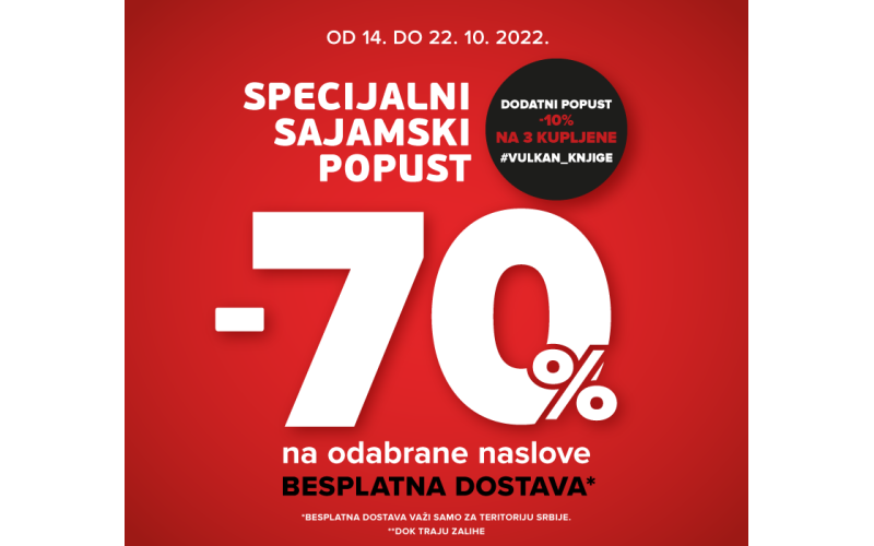 SPECIJALNI SAJAMSKI POPUST  -70% NA ODABRANE NASLOVE