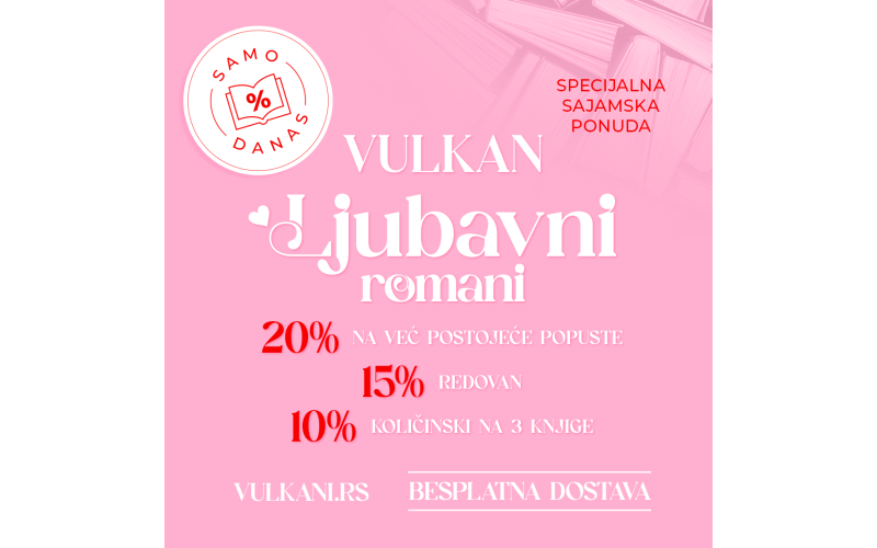 Ljubavni romani Vulkan izdavaštva na specijalnoj sajamskoj akciji
