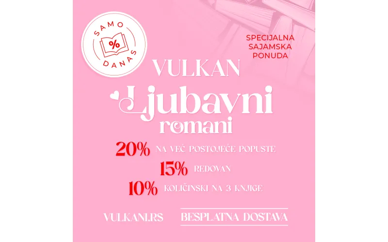 Ljubavni romani Vulkan izdavaštva na specijalnoj sajamskoj akciji