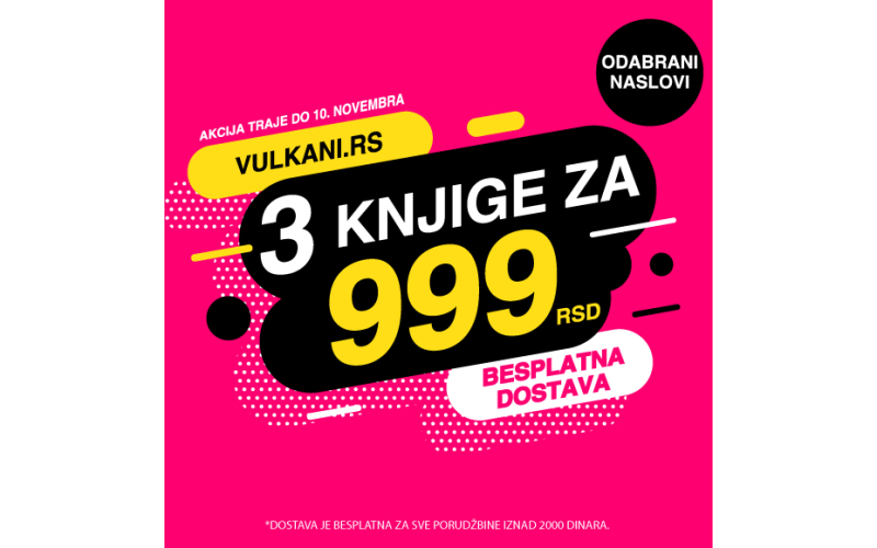 Vulkan akcija koja se ne propušta: 3 knjige za 999 dinara