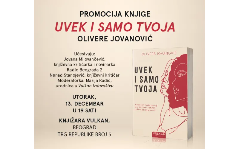 Promocija novog romana Olivere Jovanović „Uvek i samo tvoja“