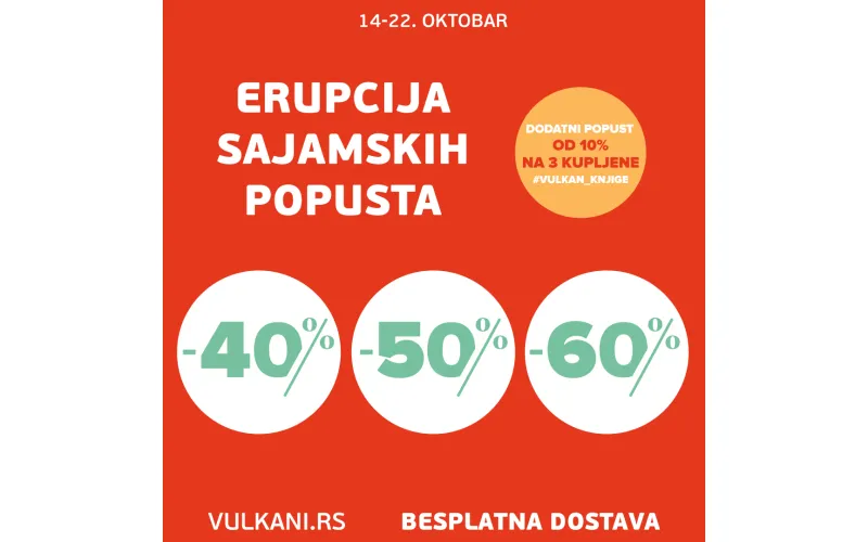Erupcija sajamskih popusta 40%, 50% i 60% na odabrana izdanja