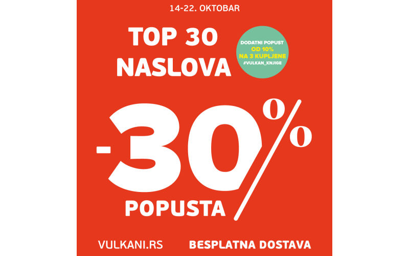 TOP 30 Vulkanovih naslova na popustu od 30%
