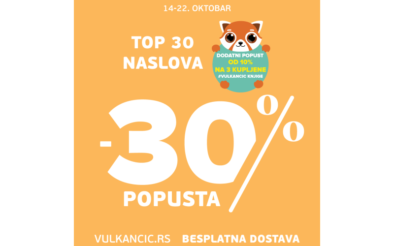 TOP 30 Vulkančićevih naslova na popustu od 30%