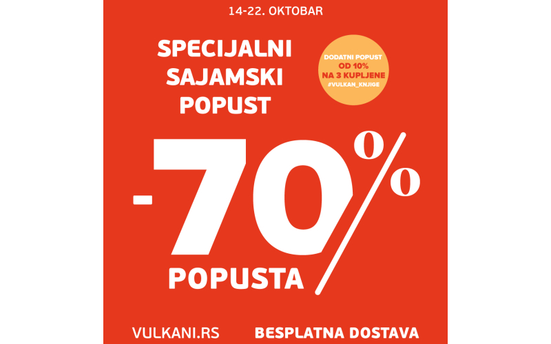 Specijalni sajamski popust od 70% na odabrane naslove
