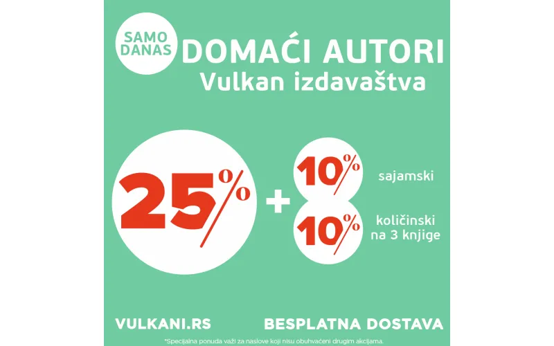 Knjige domaćih autora u izdanju Vulkan izdavaštva po specijalnim sajamskim cenama