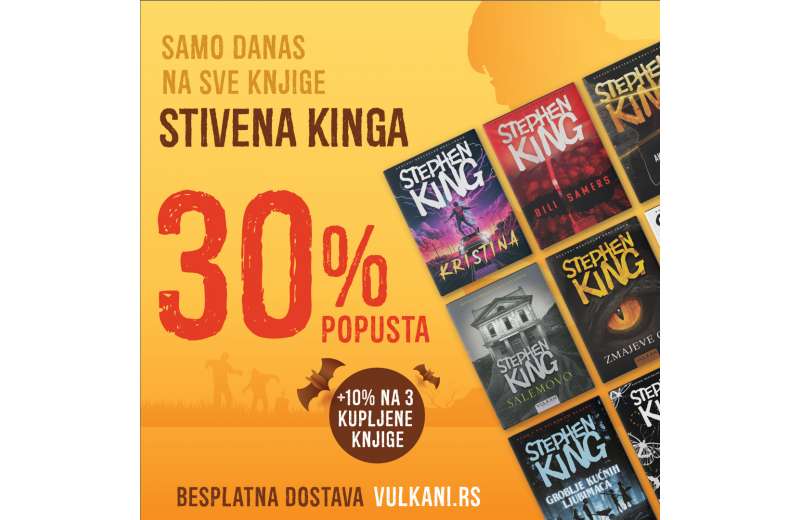 Dan Stivena Kinga na sajtu Vulkan izdavaštva – popust 30% + 10% na sve knjige