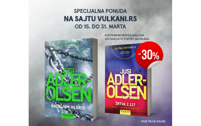 SPECIJALNA PONUDA ZA LJUBITELJE ROMANA SKANDINAVSKOG MAJSTORA TRILERA JUSIJA ADLER-OLSENA