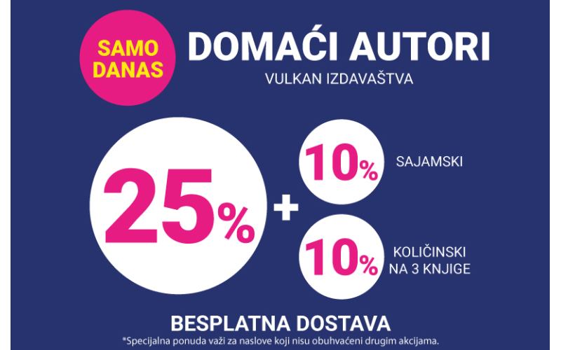 Knjige domaćih autora u izdanju Vulkan izdavaštva po specijalnim sajamskim cenama