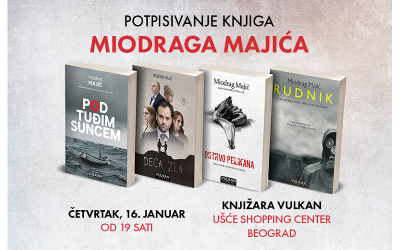Književni susret sa Miodragom Majićem 16. januara u Ušće Shopping centru