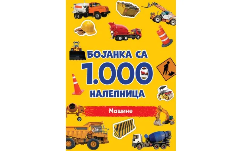 Bojanka sa 1.000 nalepnica: Mašine
