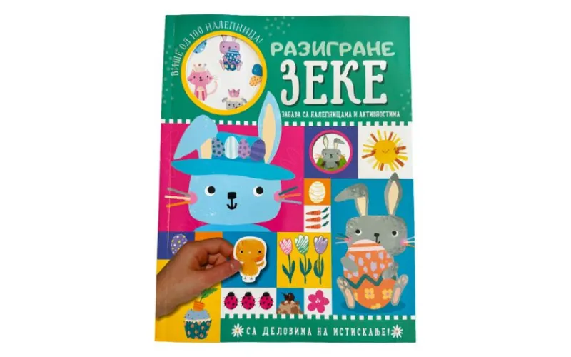 Zabava sa nalepnicama i aktivnostima: Razigrane zeke