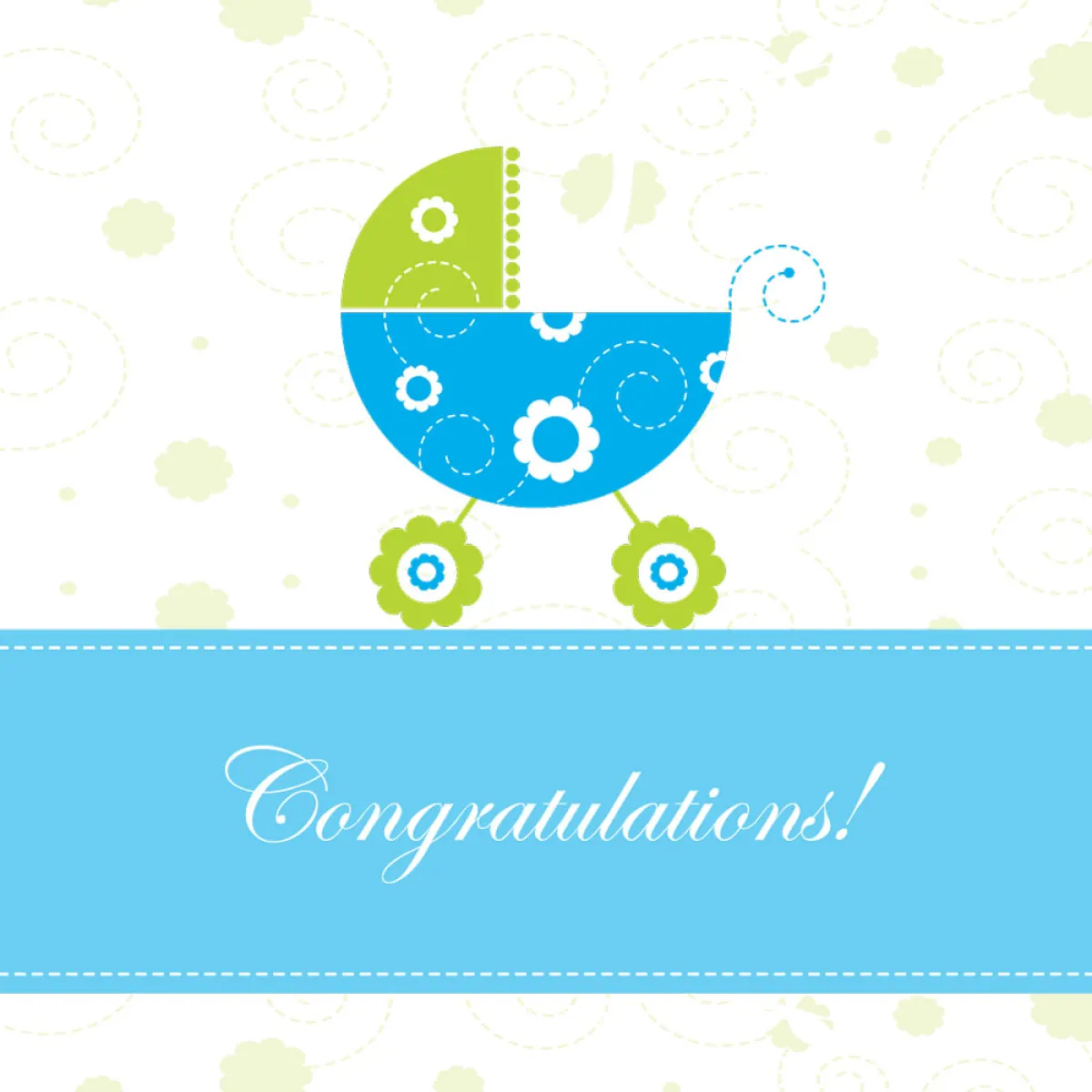 ČESTITKA - CONGRATULATIONS - NOVA BEBA PLAVA 