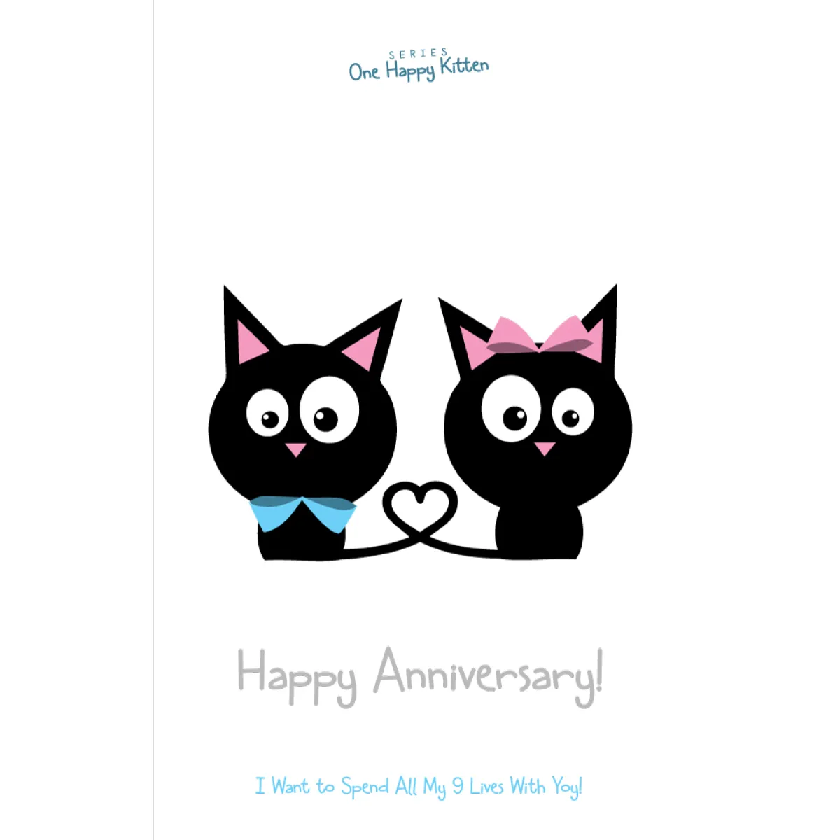 ČESTITKA - ONE HAPPY KITTEN - HAPPY ANNIVERSARY 