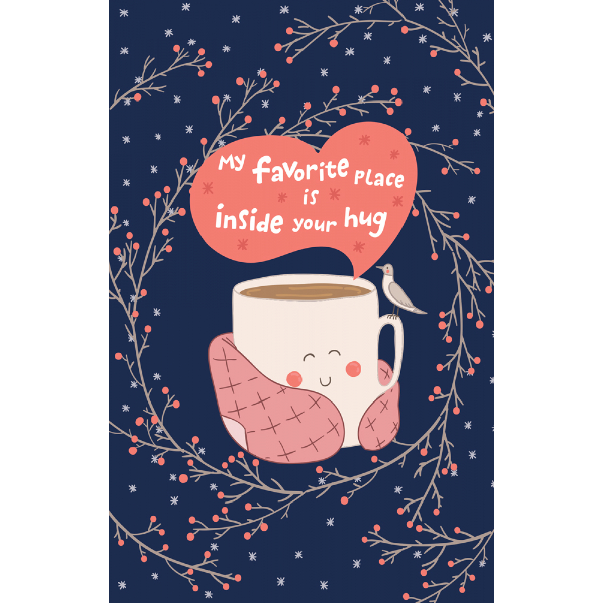 ČESTITKA - MY FAVOURITE PLACE IS INSIDE YOUR HUG