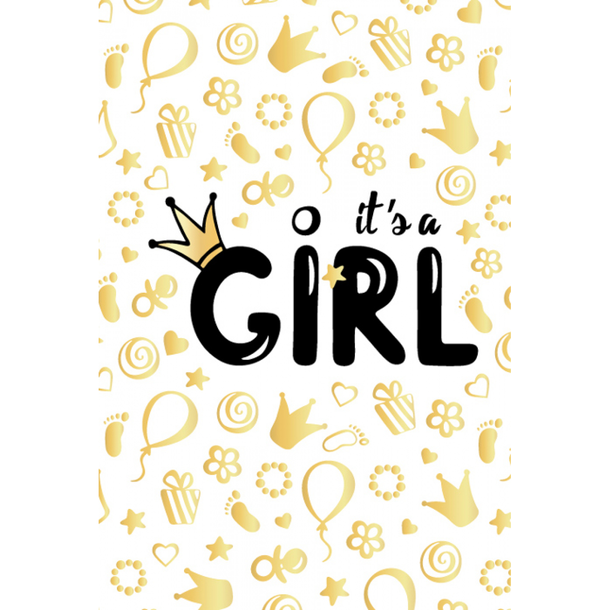 ČESTITKA - It’s a girl - Krunica