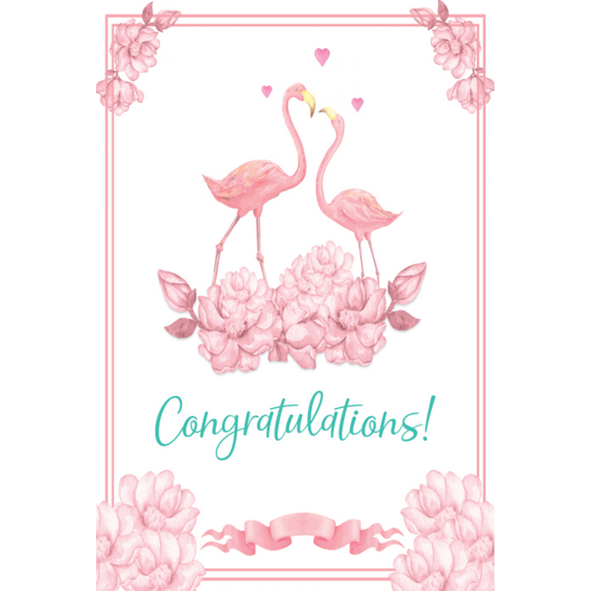 ČESTITKA - Congratulations - Flamingosi