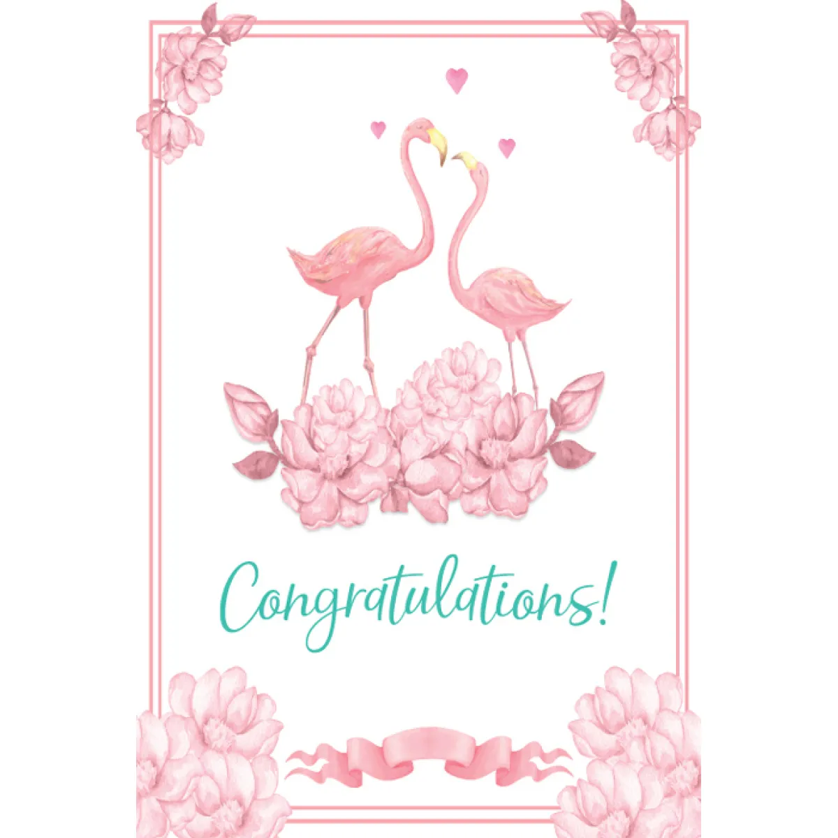 ČESTITKA - CONGRATULATIONS - FLAMINGOSI 