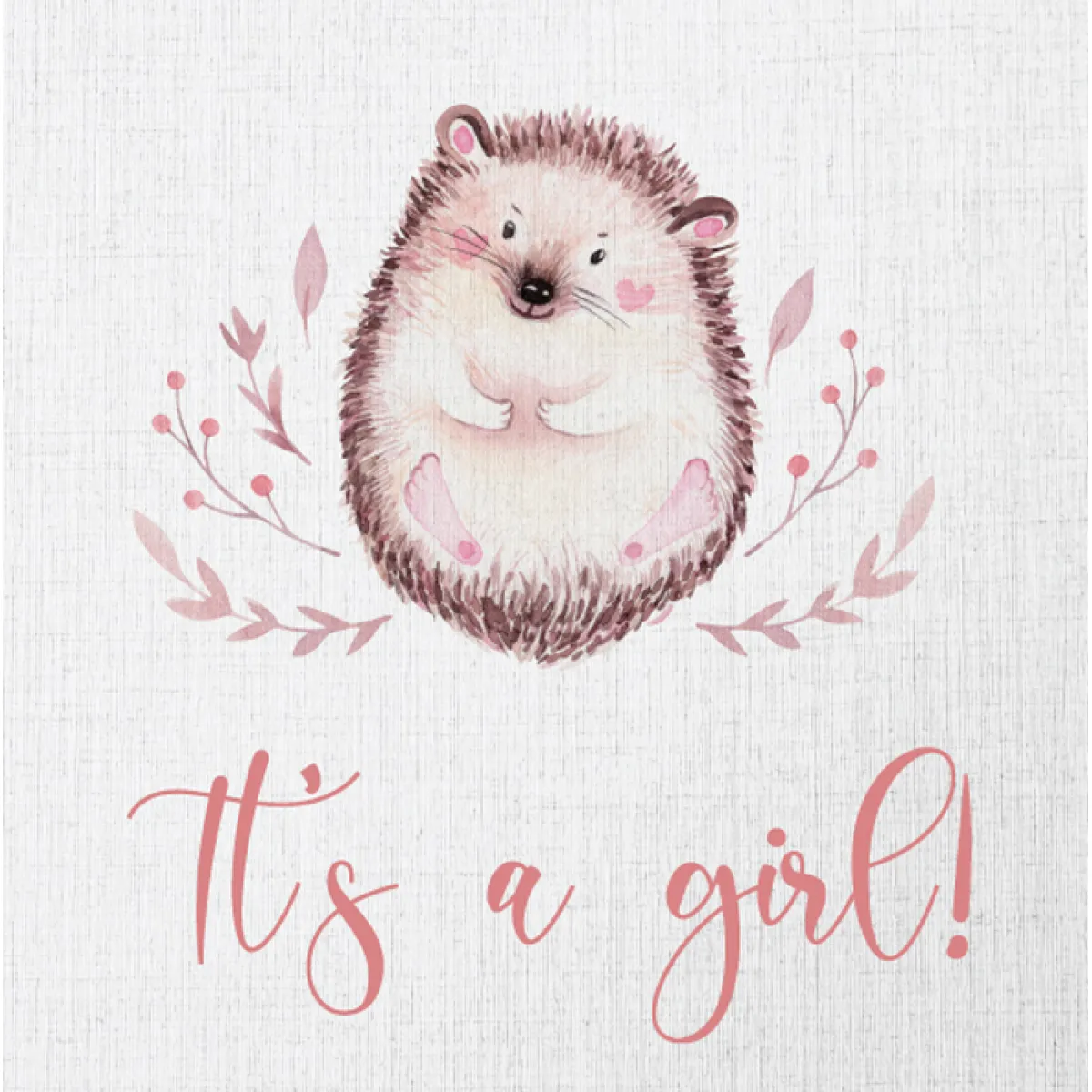 ČESTITKA - IT’S A GIRL - JEŽIĆ 