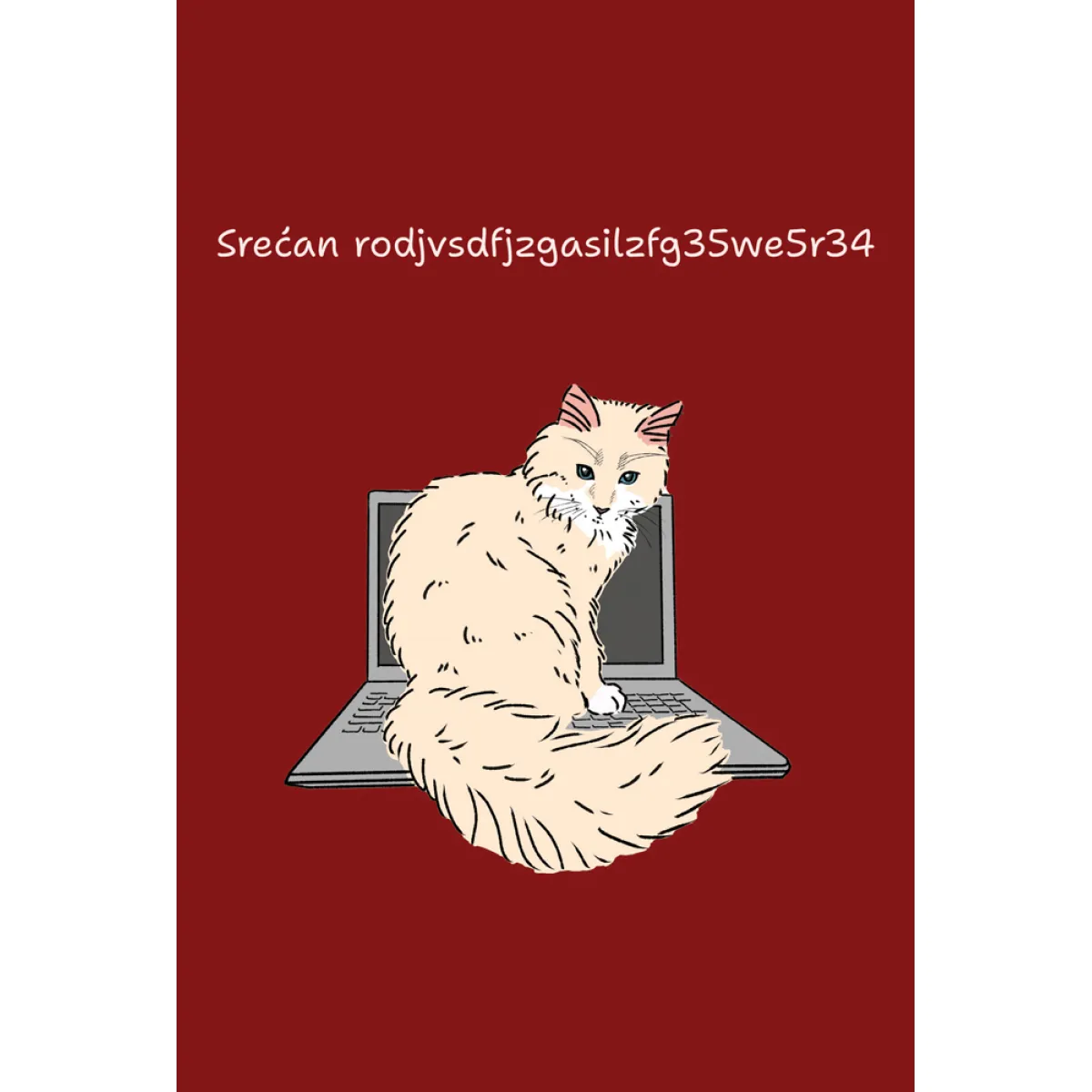 ČESTITKA - MAČKA I TASTATURA 