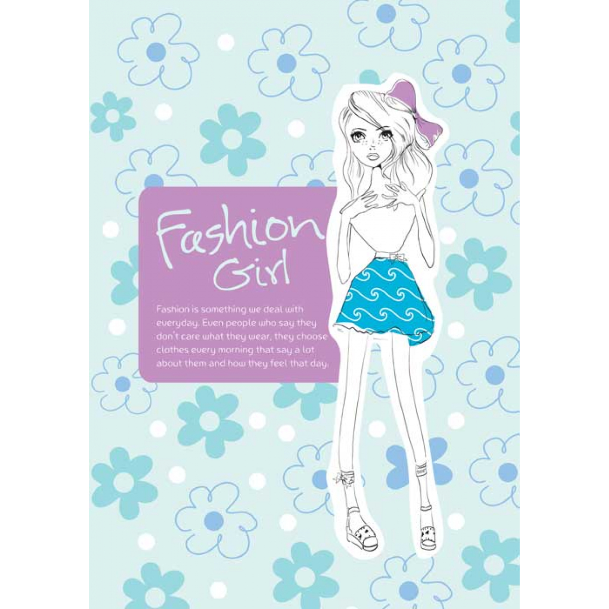 NOTES - Fashion Girl - cvetići 