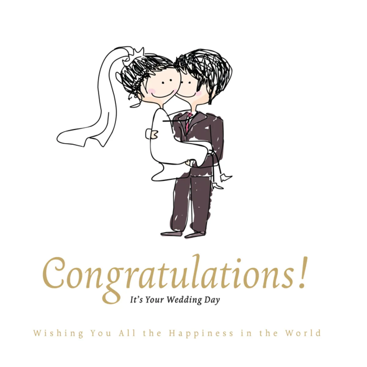 ČESTITKA - IT’S YOUR WEDDING DAY - MLADA U NARUČJU 