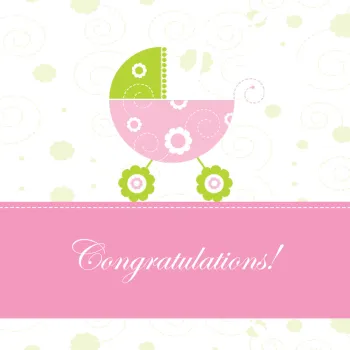 ČESTITKA - CONGRATULATIONS - NOVA BEBA ROZE 