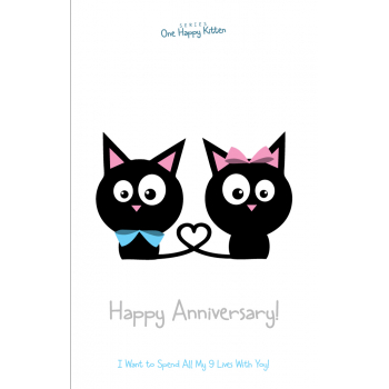 ONE HAPPY KITTEN - HAPPY ANNIVERSARY 
