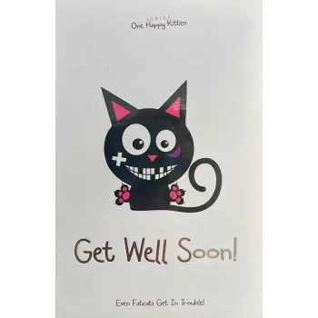 ČESTITKA - ONE HAPPY KITTEN - GET WELL SOON 