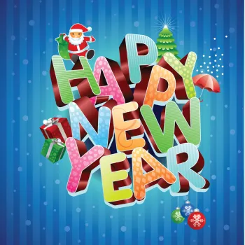 ČESTITKA - HAPPY NEW YEAR - PLAVA 