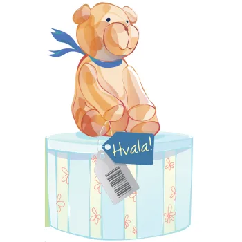 ČESTITKA - HVALA - MEDA PLAVI 