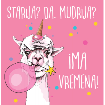 ČESTITKA - Srećan rođendan - Stariji? Da. Mudriji? - Lama 