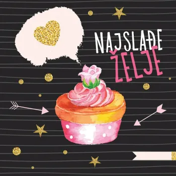 ČESTITKA - NAJSLAĐE ŽELJE - KOLAČIĆ 