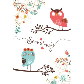 ČESTITKA - SAMO MOJE- SOVICE 