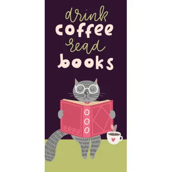 BUKMARKER VB042 - DRINK COFFEE READ BOOKS 