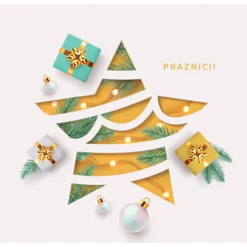 NOVOGODIŠNJA ČESTITKA - UKRAS ZVEZDA 