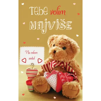 ČESTITKA - TEBE VOLIM NAJVIŠE 