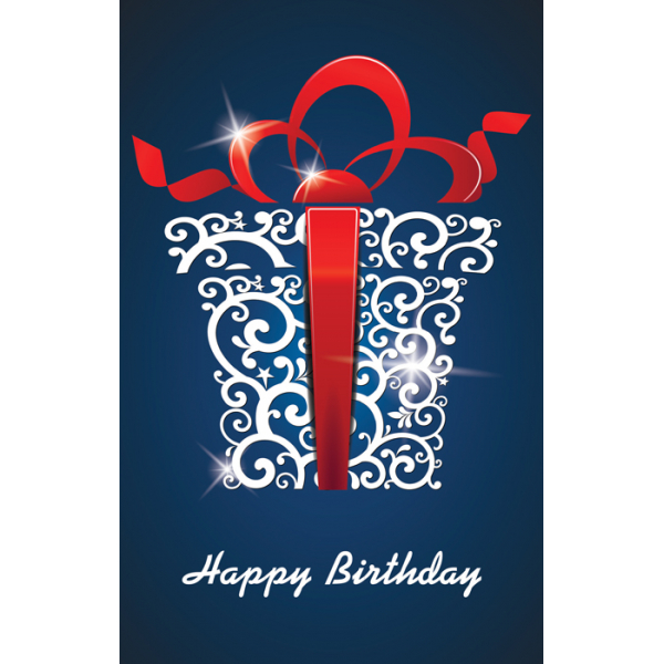 ČESTITKA - Happy birthday - Plavi poklon 