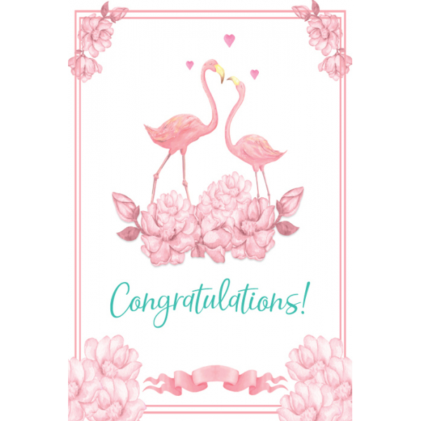 ČESTITKA - Congratulations - Flamingosi 